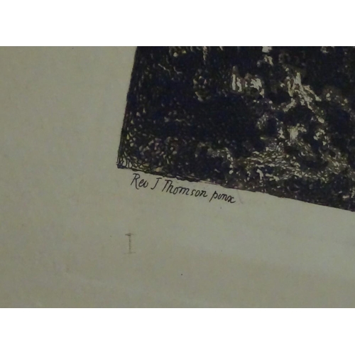 181 - William B. Hole, after John Thomson,  Sepia engraving, 1889, 'Fast Castle', Detailed in pencil under... 