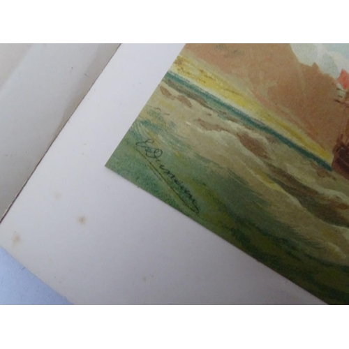 190 - After Edward Duncan Marine School, Chromolithographs, Fishing boat in rough sea off coast, Large sai... 