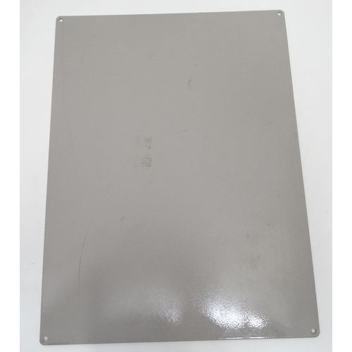 192 - A 21stC metal sign, 15 3/4'' x 11 3/4'' wide, 'Learn to Cook' 'Exciting dishes-Made easy'