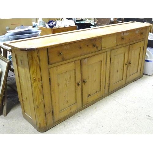 195 - A pine dresser base / sideboard