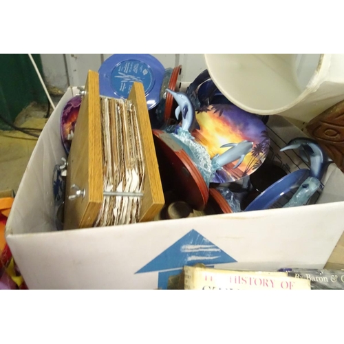 207 - A large quantity of miscellaneous items to include trophies, lamps, books, ceramics, etc