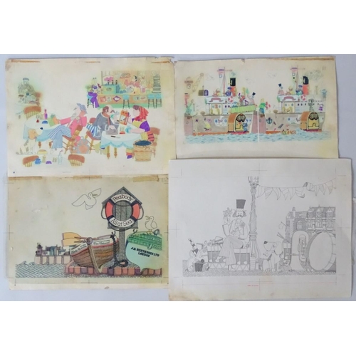 215 - Amanda Hone (1964), Acrylic on box canvas 2004, ' Mexican Wave ', Signed lower left and verso , labe... 