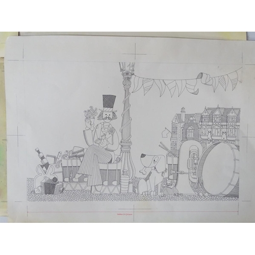 215 - Amanda Hone (1964), Acrylic on box canvas 2004, ' Mexican Wave ', Signed lower left and verso , labe... 