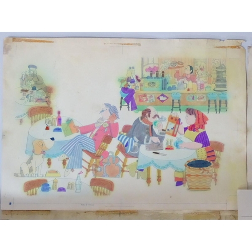 215 - Amanda Hone (1964), Acrylic on box canvas 2004, ' Mexican Wave ', Signed lower left and verso , labe... 