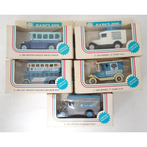 227 - A quantity of boxed limited edition Lledo promotional vehicles for Barclays Bank, to include '1. 192... 
