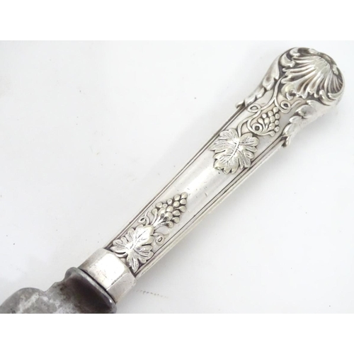 233 - A white metal handled knife