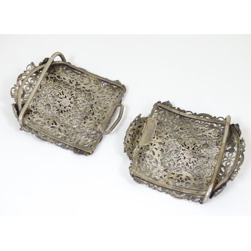 236 - A silver plate 2-part buckle 4 3/4'' wide overall.