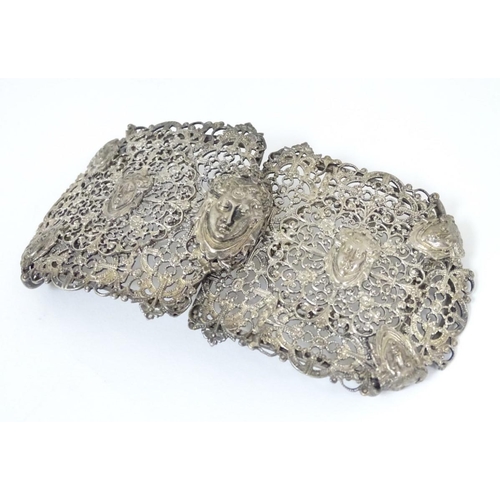 236 - A silver plate 2-part buckle 4 3/4'' wide overall.
