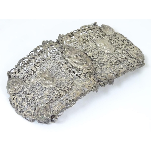 236 - A silver plate 2-part buckle 4 3/4'' wide overall.