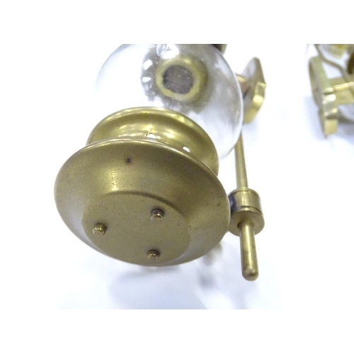 255 - A pair of reproductions 21stC ship cabin lamps / lights