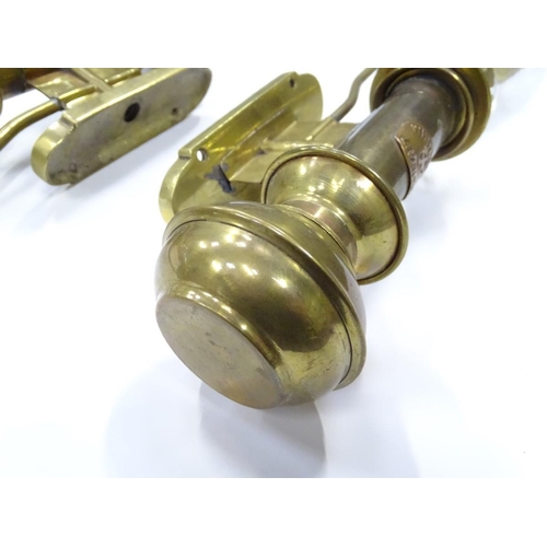 255 - A pair of reproductions 21stC ship cabin lamps / lights