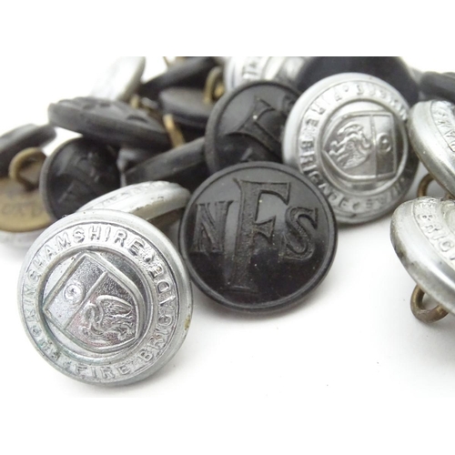 277 - A quantity of tunic buttons from Buckinghamshire fire brigade etc.