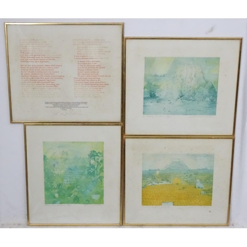 279 - Michael Oelman (1941-),  Etchings (7), 'Xanadu', 'A Mighty Fountain', (17/75) 'There Were Gardens', ... 