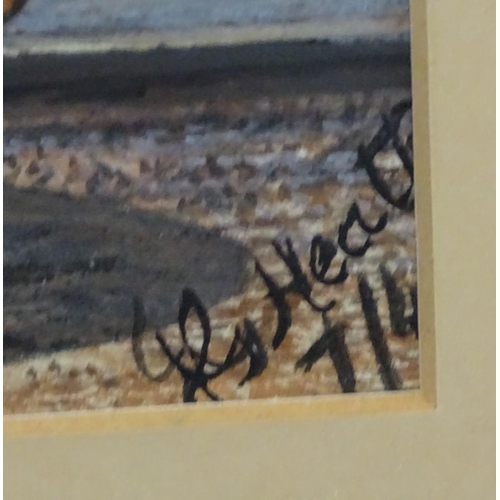 280 - J G Heath, mid XX,  Watercolour and gouache,  East Asian river with boats.  Together with  Nora McCr... 