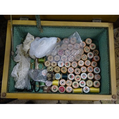 328 - A sewing box / cabinet