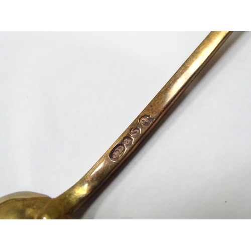 352 - A cased set of 6 auphir alloy coffee spoons