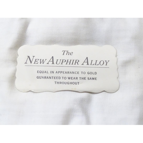 352 - A cased set of 6 auphir alloy coffee spoons