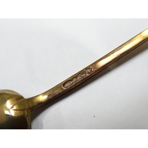 352 - A cased set of 6 auphir alloy coffee spoons