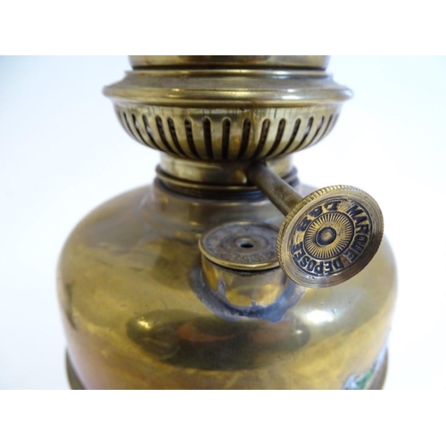 Antique Brass Oil Lamp from Lempereur & Bernard for sale at Pamono