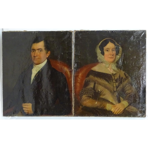 3 - R. Hardie, XIX, English School,  Oil on canvas, a pair,  A portrait of a 19thC gentleman, Mr Charles... 