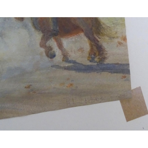 65 - Patrick Lewis Forbes, XIX-XX, Watercolour, Driving cattle on a country path in the Autumn, Signed lo... 