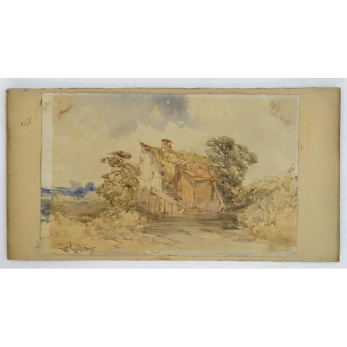 81 - William Callow (1812-1908), English School,  Watercolour,  A country cottage in a landscape,  Signed... 