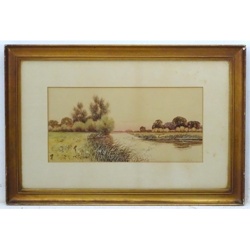 89 - F.G Fraser, XX,  Also known as F. Gordon, Alex Gordon, etc. Watercolour and gouache, The Ouse in the... 