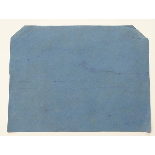 64 - After David Cox (1783-1859), XIX,  Old Master print on blue laid paper, Riverscape,  A landscape sce... 