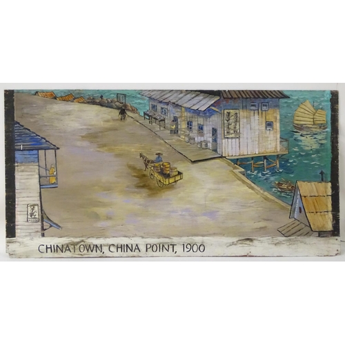 166 - Virginia Medina, XX, American School, Mural,  Chinatown, China Point, 1900, sponsored by The Aquariu... 