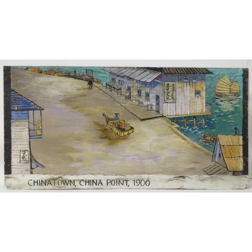 166 - Virginia Medina, XX, American School, Mural,  Chinatown, China Point, 1900, sponsored by The Aquariu... 