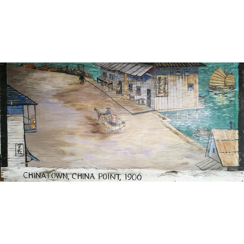 166 - Virginia Medina, XX, American School, Mural,  Chinatown, China Point, 1900, sponsored by The Aquariu... 