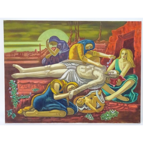 177 - Richard Turner, known as Turneramon (1940-2013), English School, Oil on canvas, Lamentation of Chris... 