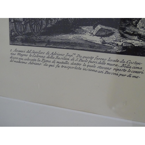 188 - After Giovanni Battista Piranesi (1720 – 1778), Veduta del Ponte e Castello Sant’Angelo, Monochrome ... 