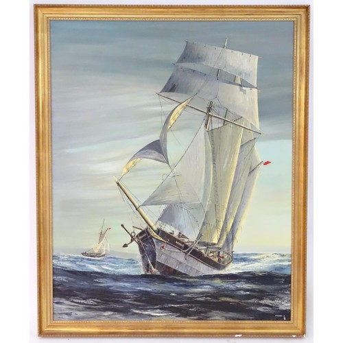 144 - P. J. Stuckey, XX, Marine School, Oil on canvas, The Topsail Schooner, Result, built in Carrickfergu... 