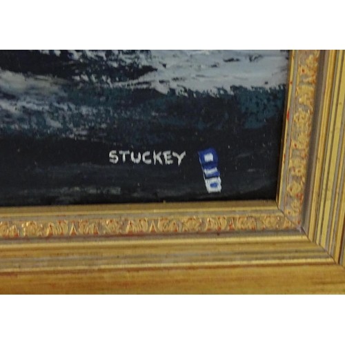 144 - P. J. Stuckey, XX, Marine School, Oil on canvas, The Topsail Schooner, Result, built in Carrickfergu... 