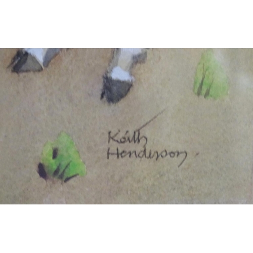 1311 - Keith Henderson (1883-1982), English School, Watercolour, Beisa Oryx, Kenya, Africa, A landscape sce... 