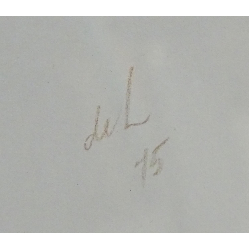 1291 - Francis de Lacy, XX, Pencils on paper, a pair, Still life studies of a nude woman standing. Both sig... 