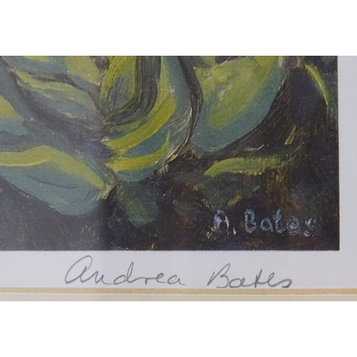 1293 - Andrea Bates (b. 1943), Limited edition prints, x3, The Rambling Rose, A country garden with flowers... 