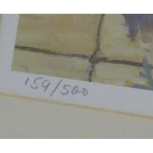 1293 - Andrea Bates (b. 1943), Limited edition prints, x3, The Rambling Rose, A country garden with flowers... 