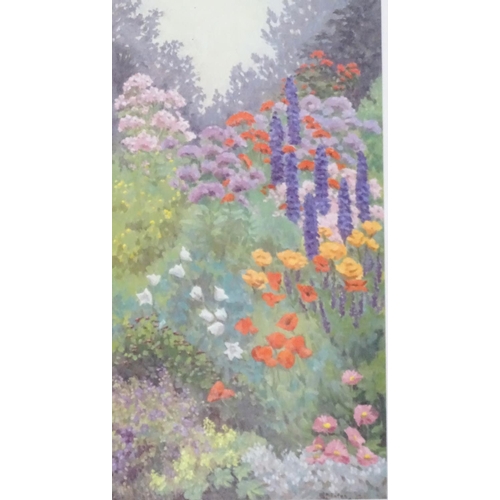 1293 - Andrea Bates (b. 1943), Limited edition prints, x3, The Rambling Rose, A country garden with flowers... 