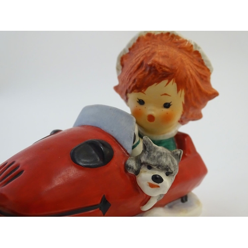 102 - Four Goebel Redhead figures by Charlot Byj, comprising Lazy Day, a red haired boy fishing in a boat,... 