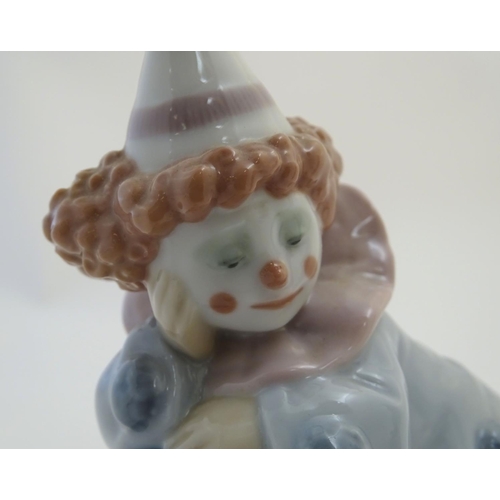 78 - Two Lladro figures of clowns, to include Pierrot Clown with Dog and Ball, model no. 5278 and Littles... 