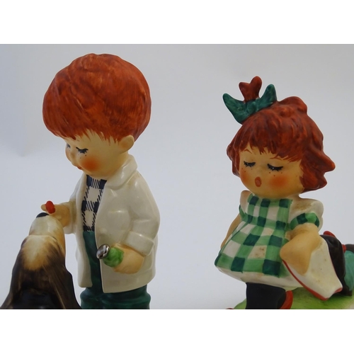 98 - Seven Goebel Red head figures by Charlot Byj, comprising Say A-A-A-Ahh, a red haired boy dressed as ... 