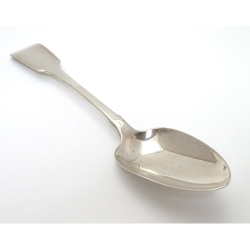 227 - A William IV silver fiddle pattern table spoon hallmarked  Exeter 1831 maker Jonathan Ramsey 8 1/2