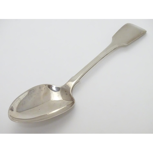 227 - A William IV silver fiddle pattern table spoon hallmarked  Exeter 1831 maker Jonathan Ramsey 8 1/2