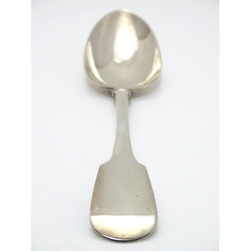 227 - A William IV silver fiddle pattern table spoon hallmarked  Exeter 1831 maker Jonathan Ramsey 8 1/2