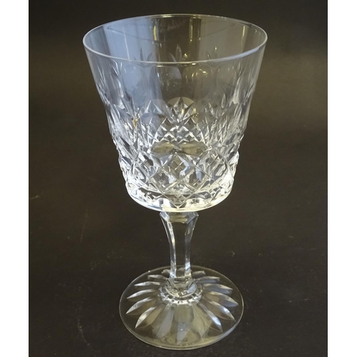 175 - A collection of Royal Brierley crystal drinking glasses, comprising champagne flutes (8) and wine gl... 