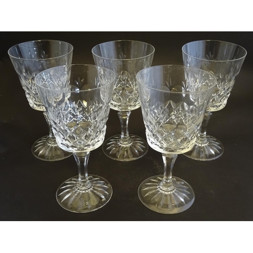 175 - A collection of Royal Brierley crystal drinking glasses, comprising champagne flutes (8) and wine gl... 