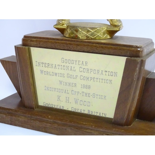 84 - Golf: A 1966 Goodyear International Corporation Worldwide Golf Competition Winner (trophy) Individua... 