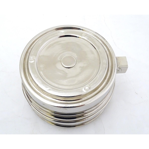 96 - Pigeon Racing : a Toulet 10 bird racing pigeon Clock with oak case , brass fittings and leather carr... 